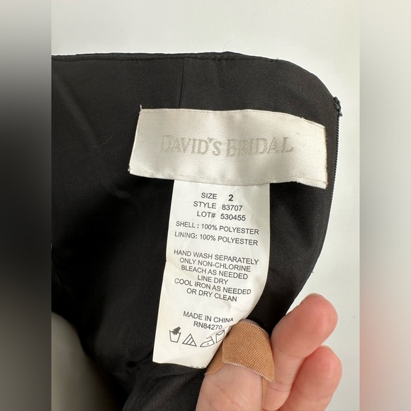 David’s Bridal Cocktail Length Cummerbund Waist Dress - Picture 11 of 11